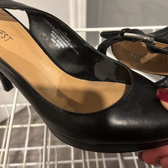 Nine West Platform Sling Back Heels - Picture 5 of 6